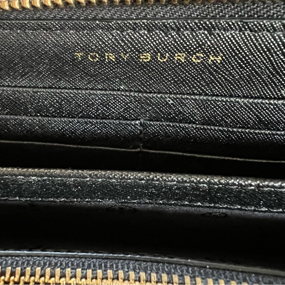 Tory Burch Robinson Black Saffiano Leather Continental Wallet $275 - Picture 7 of 9